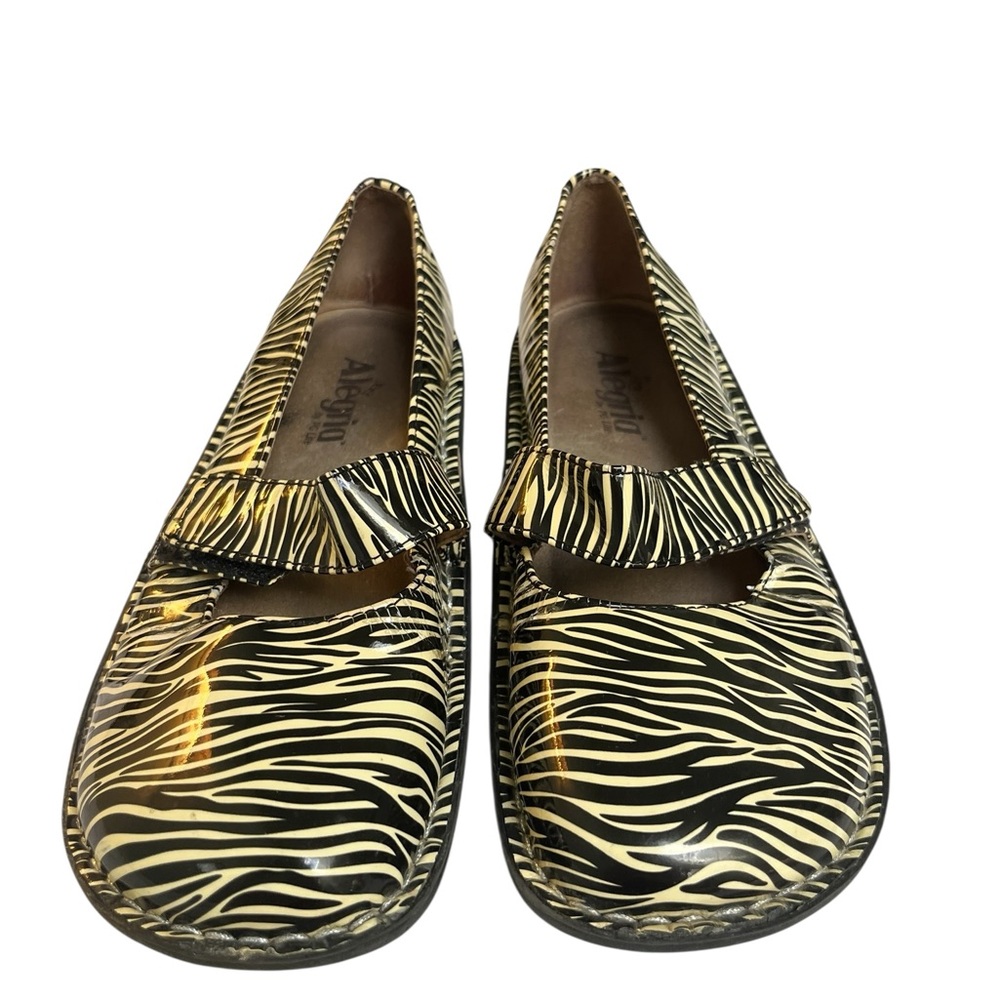 Alegria Mary Jane Stylish Zebra Print Women's Shoes size 7